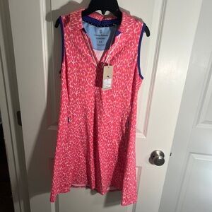 Tommy Bahama Pink and Orange Leopard Dress